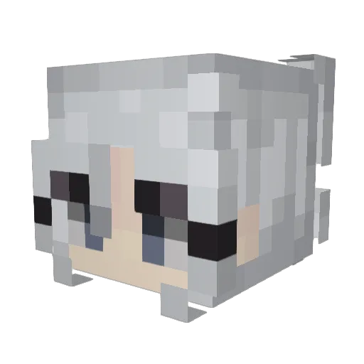 Scimitu Minecraft avatar head, 3D render