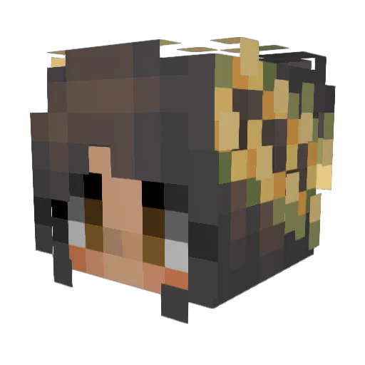 Scintilla_ Minecraft avatar head, 3D render