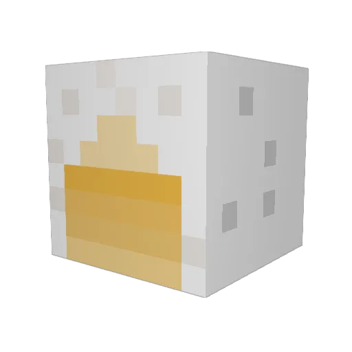 Scintillare Minecraft avatar head, 3D render