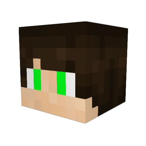 Scior Minecraft avatar head, 3D render