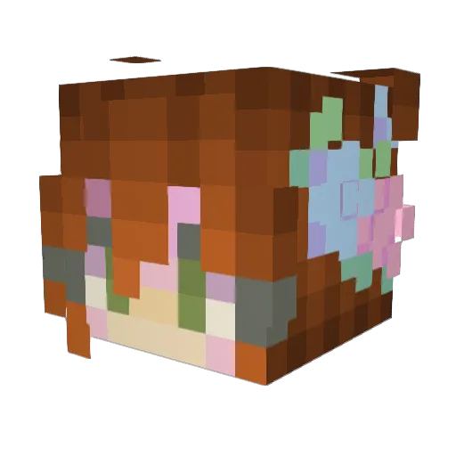 ScissoringLucia Minecraft avatar head, 3D render