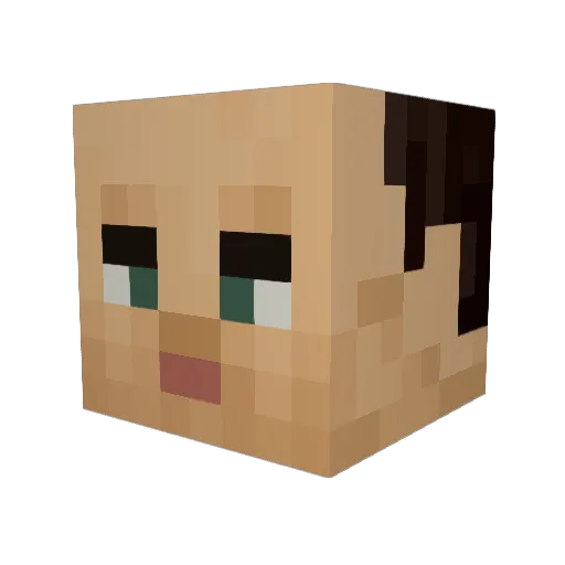 Scitam Minecraft avatar head, 3D render