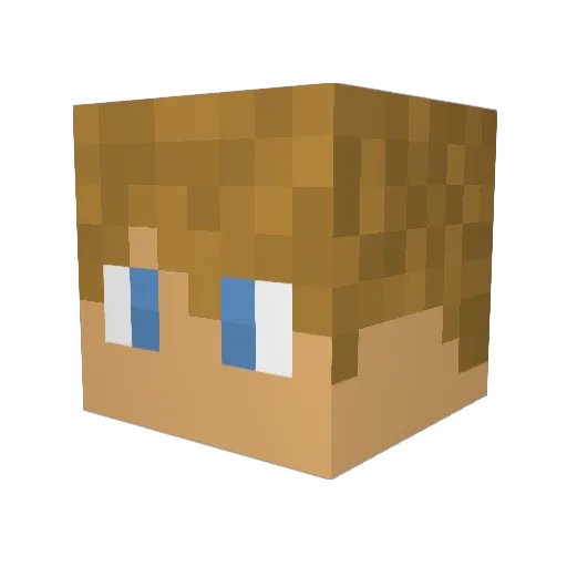 Scithon Minecraft avatar head, 3D render