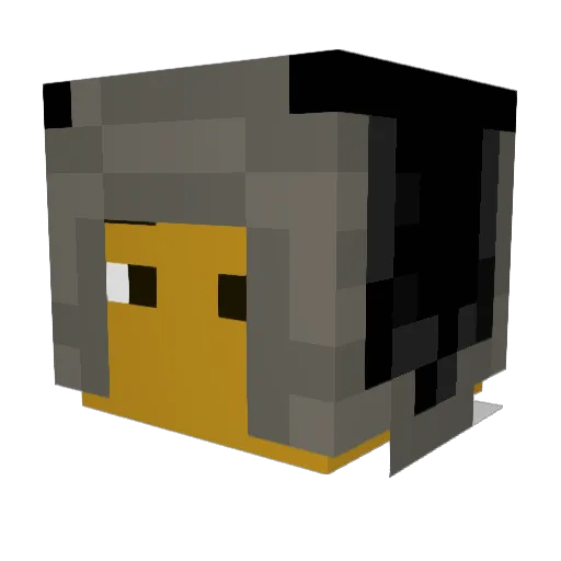 Sckraal Minecraft avatar head, 3D render