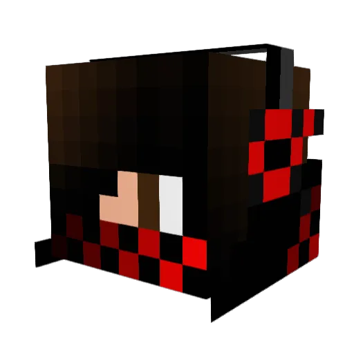Sckrill Minecraft avatar head, 3D render