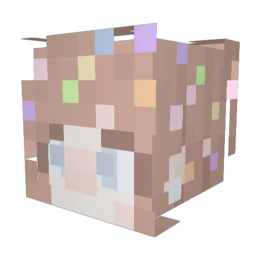 Sclater Minecraft avatar head, 3D render