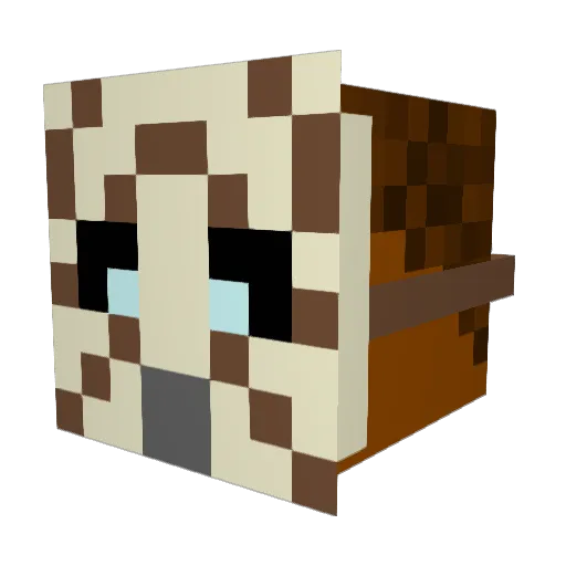 Scloga Minecraft avatar head, 3D render