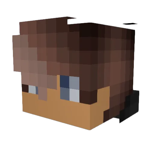 ScoRud Minecraft avatar head, 3D render