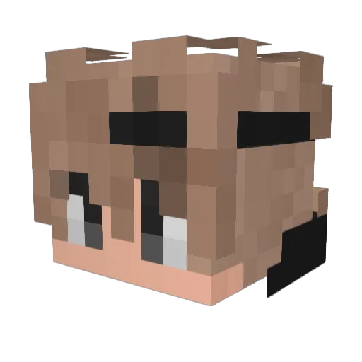 Scofield233 Minecraft avatar head, 3D render