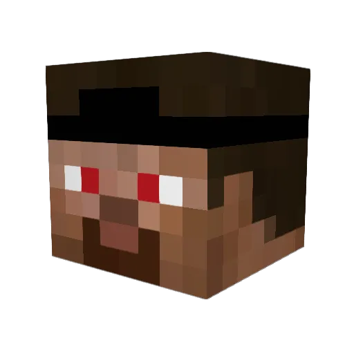 Scoi Minecraft avatar head, 3D render