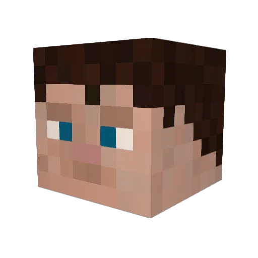 Scokee Minecraft avatar head, 3D render