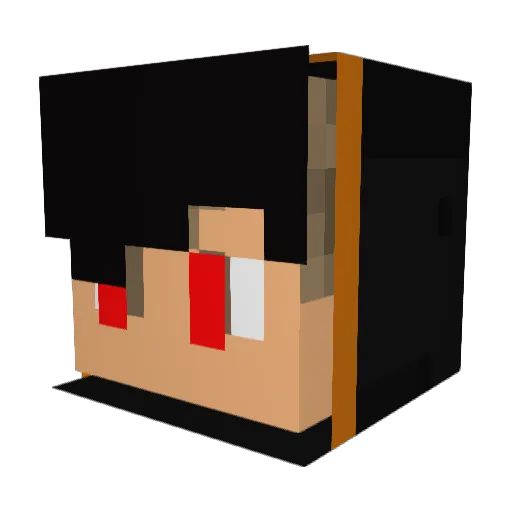 Sconox Minecraft avatar head, 3D render