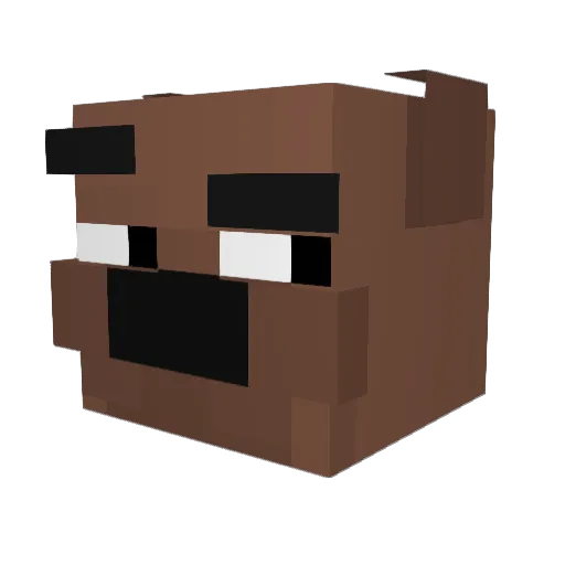 ScoobyDDoo Minecraft avatar head, 3D render