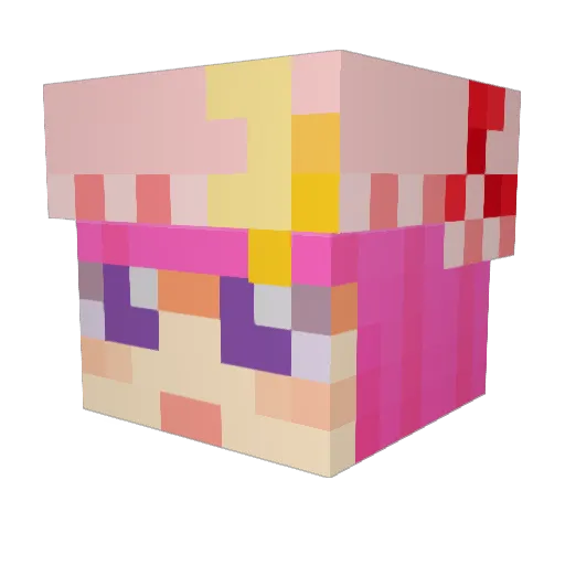 Scooc Minecraft avatar head, 3D render