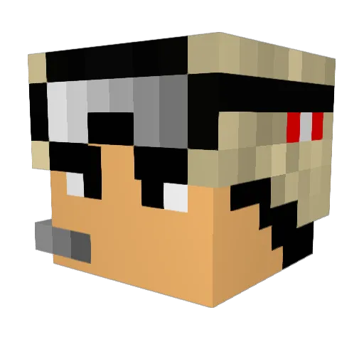 Scookes Minecraft avatar head, 3D render