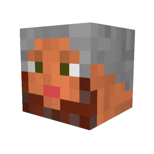 Scoopypigeon Minecraft avatar head, 3D render