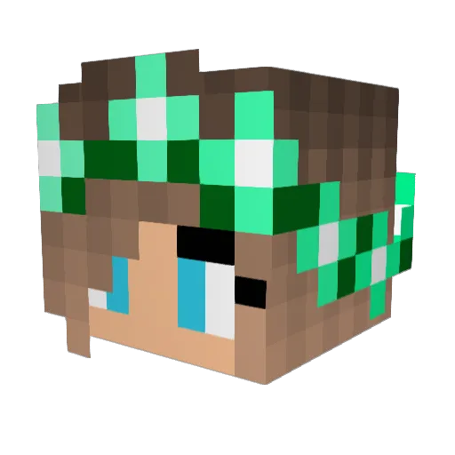 ScootKris Minecraft avatar head, 3D render