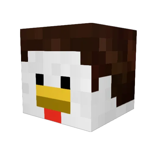 ScootLB Minecraft avatar head, 3D render