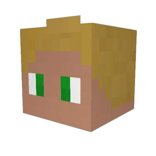 ScootRean Minecraft avatar head, 3D render