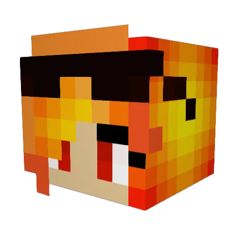 Scootaloo7 Minecraft avatar head, 3D render