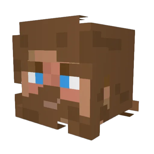 ScooterCraft Minecraft avatar head, 3D render