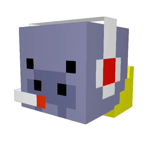 Scootish Minecraft avatar head, 3D render