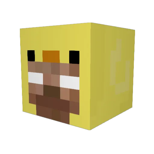 ScootyPopJr Minecraft avatar head, 3D render