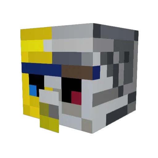 ScootypTooty Minecraft avatar head, 3D render