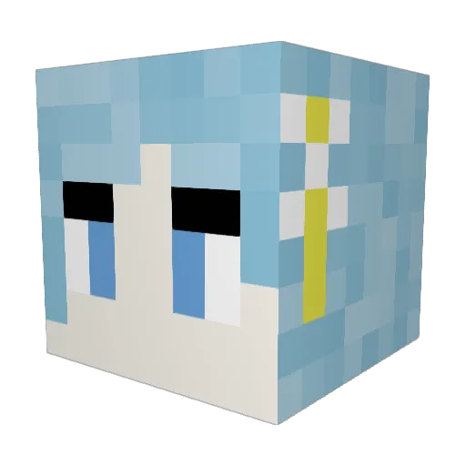 Scop9a Minecraft avatar head, 3D render
