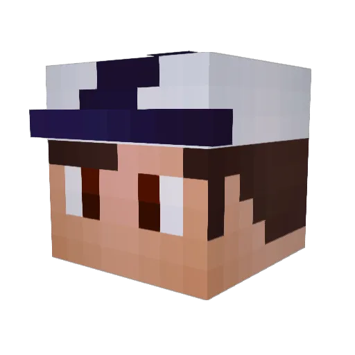 Scorbar Minecraft avatar head, 3D render