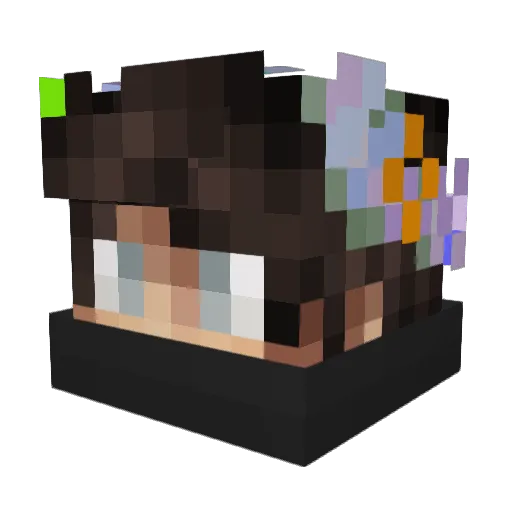 ScorchedDonut Minecraft avatar head, 3D render