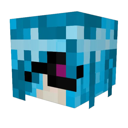 ScorchedMoon Minecraft avatar head, 3D render