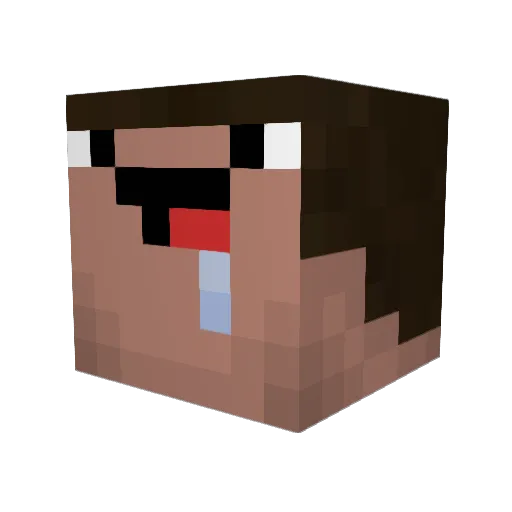 Scorchey Minecraft avatar head, 3D render