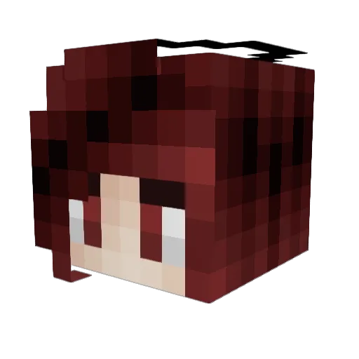 Scorchfur Minecraft avatar head, 3D render