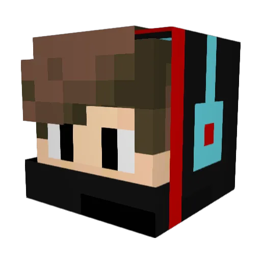 Scorcin Minecraft avatar head, 3D render