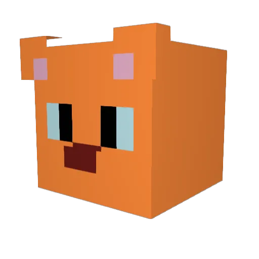 Scorp33n Minecraft avatar head, 3D render