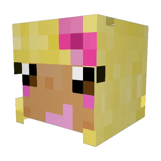 Scorpibott Minecraft avatar head, 3D render