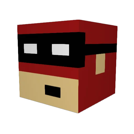 ScorpienPlayz Minecraft avatar head, 3D render
