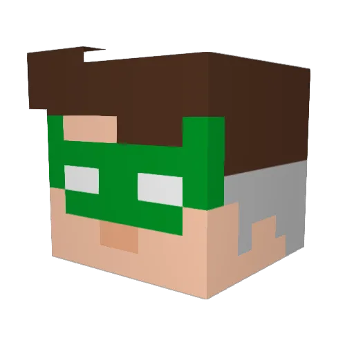 Scorpio7890 Minecraft avatar head, 3D render