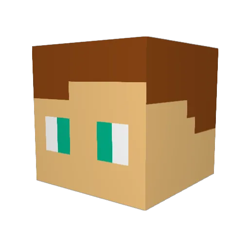 Scorpio9832 Minecraft avatar head, 3D render