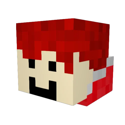 ScorpioKujo Minecraft avatar head, 3D render