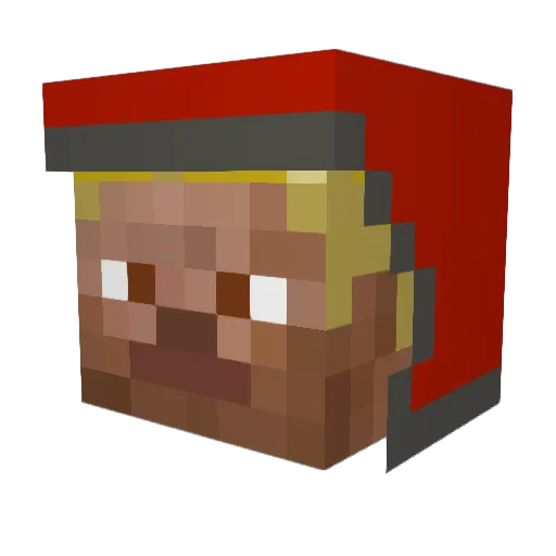 Scorpion54 Minecraft avatar head, 3D render