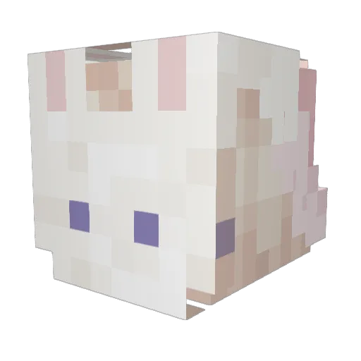 ScorpionBunny Minecraft avatar head, 3D render