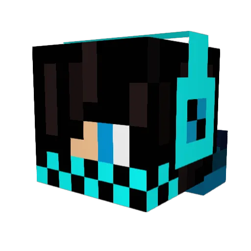 ScorpionH Minecraft avatar head, 3D render