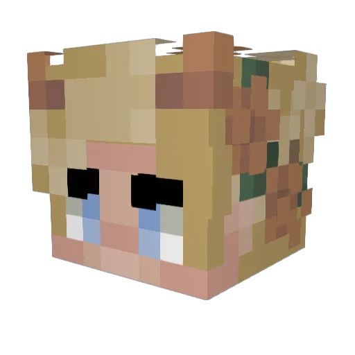 ScorpionJa Minecraft avatar head, 3D render