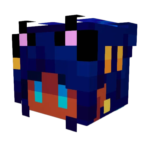 ScorpionTakeda Minecraft avatar head, 3D render