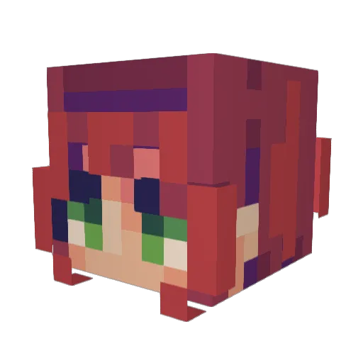 ScorpionV28 Minecraft avatar head, 3D render
