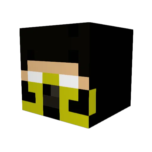 ScorpionV9 Minecraft avatar head, 3D render