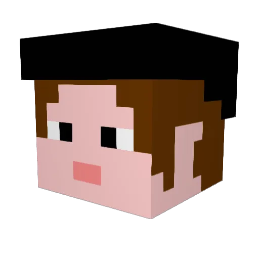 ScorpionZed Minecraft avatar head, 3D render