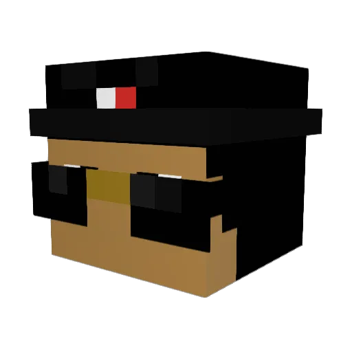 Scorpionplay Minecraft avatar head, 3D render